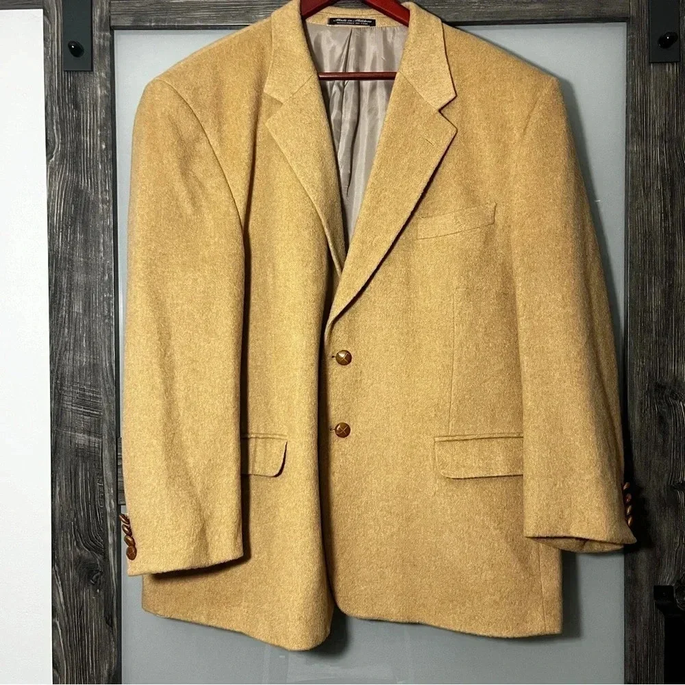Vintage Tailors Row by Deansgate S&K Blazer Sport Coat Leather Buttons